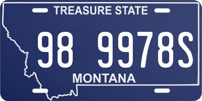MT license plate 989978S