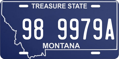 MT license plate 989979A