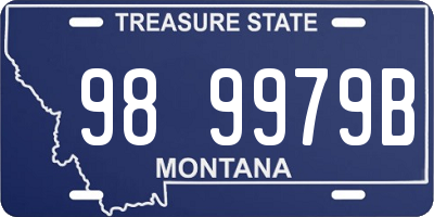 MT license plate 989979B
