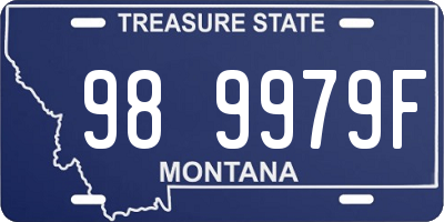 MT license plate 989979F