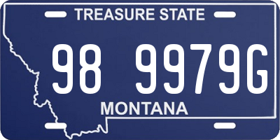 MT license plate 989979G