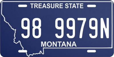 MT license plate 989979N