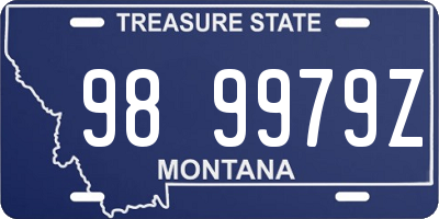 MT license plate 989979Z