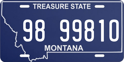 MT license plate 989981O