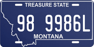 MT license plate 989986L