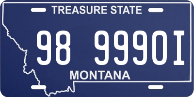MT license plate 989990I
