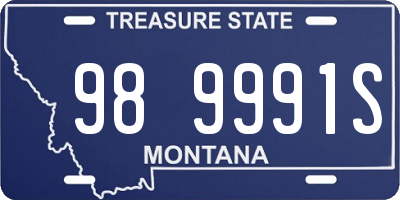 MT license plate 989991S