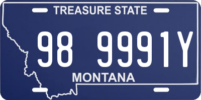 MT license plate 989991Y