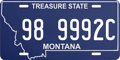 MT license plate 989992C