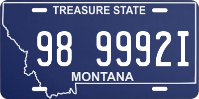 MT license plate 989992I