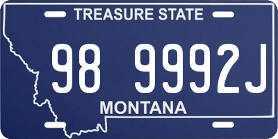 MT license plate 989992J