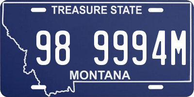 MT license plate 989994M