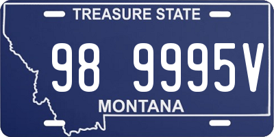 MT license plate 989995V