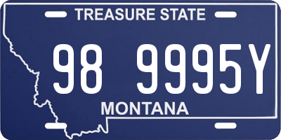MT license plate 989995Y