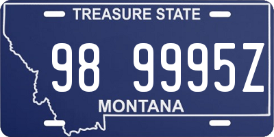 MT license plate 989995Z