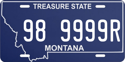 MT license plate 989999R