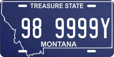 MT license plate 989999Y