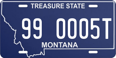 MT license plate 990005T