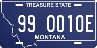 MT license plate 990010E