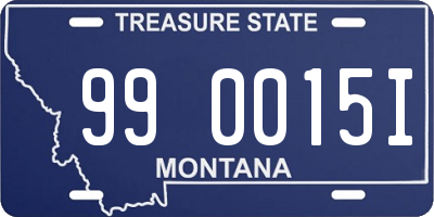 MT license plate 990015I