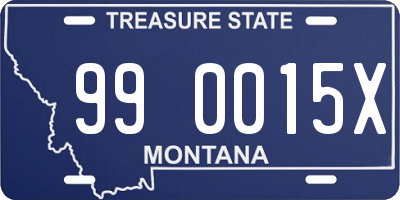 MT license plate 990015X