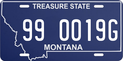 MT license plate 990019G