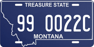 MT license plate 990022C