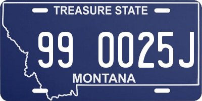 MT license plate 990025J