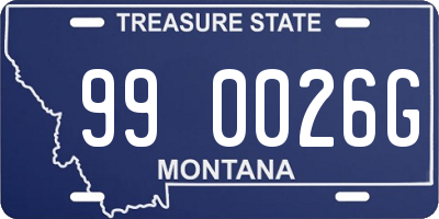 MT license plate 990026G