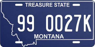 MT license plate 990027K