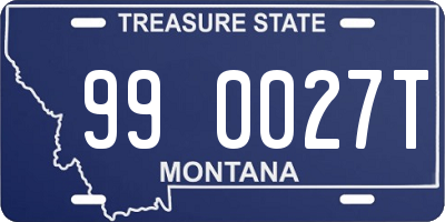 MT license plate 990027T