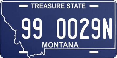 MT license plate 990029N