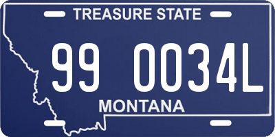 MT license plate 990034L