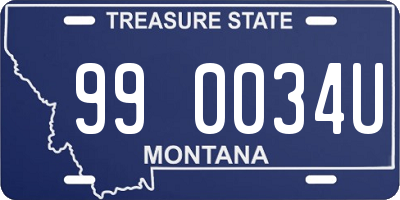 MT license plate 990034U