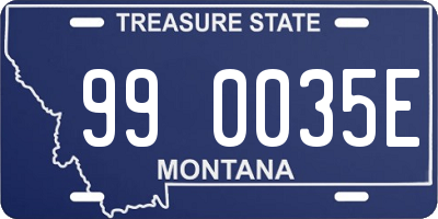 MT license plate 990035E