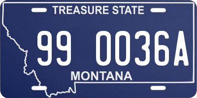 MT license plate 990036A