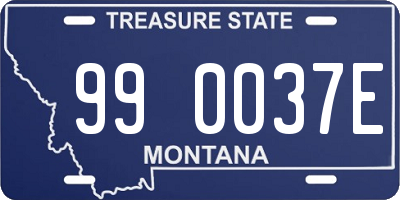 MT license plate 990037E