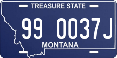 MT license plate 990037J