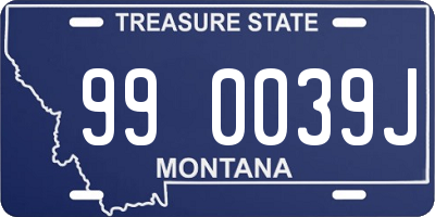 MT license plate 990039J