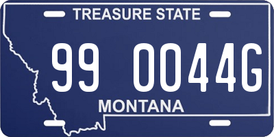 MT license plate 990044G