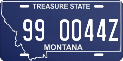 MT license plate 990044Z