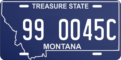 MT license plate 990045C