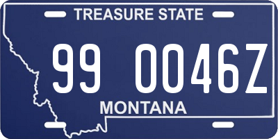 MT license plate 990046Z