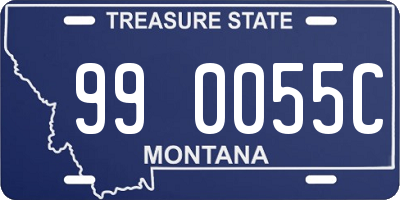 MT license plate 990055C