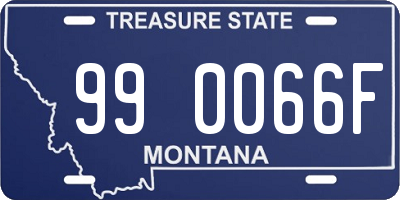 MT license plate 990066F