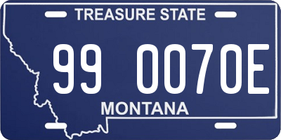 MT license plate 990070E