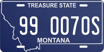 MT license plate 990070S