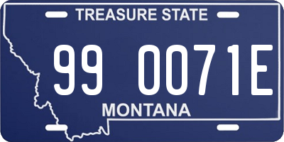 MT license plate 990071E