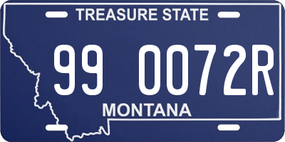 MT license plate 990072R