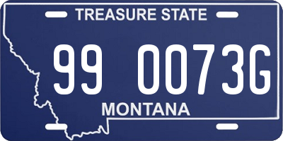 MT license plate 990073G